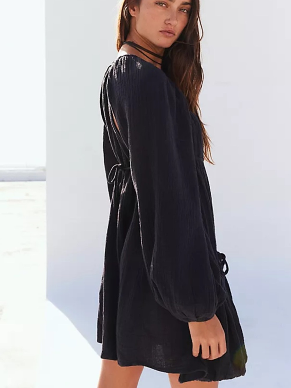 Free People Clea Mini Dress Black - Picture 3 of 11